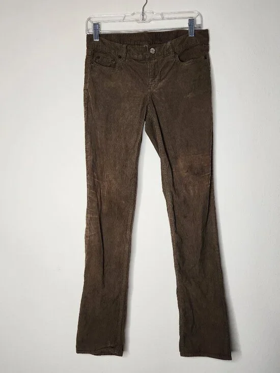 J. Crew Womens 26 Regular City Fit Brown Corduroy Straight Leg - Picture 1 of 7